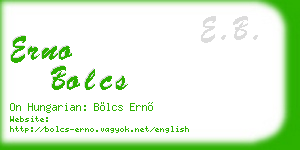 erno bolcs business card